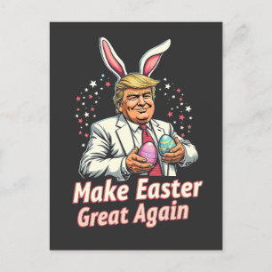 Laat Pasen weer geweldig zijn Pasen Trump Eieren Uitnodiging Briefkaart