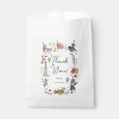 Laat Pawty Blue Dog Puppy Verjaardagsfeestje Bedankzakje (Voorkant)