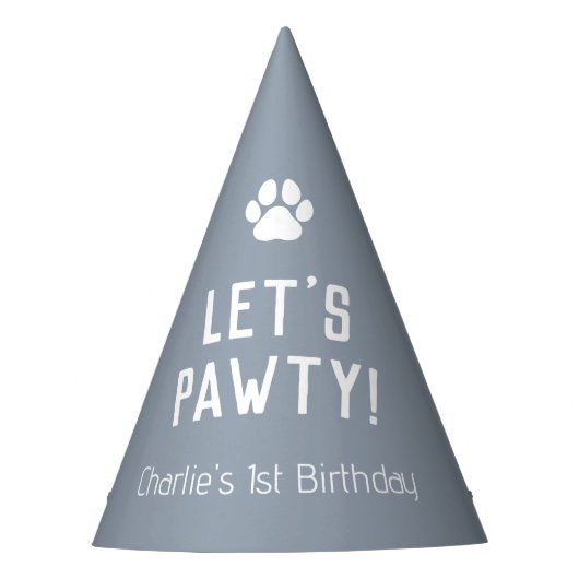 Laat Pawty Dog Birthday Party Pet Feesthoedjes (Voorkant)