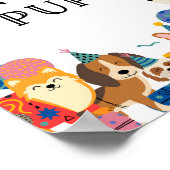 Laat Pawty Dog Partij een papaveradoptie goedkeure Poster (Hoek)