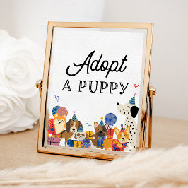 Laat Pawty Dog Partij een papaveradoptie goedkeure Poster