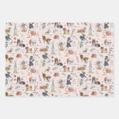 Laat Pawty Dog Puppy Birthday Party Inpakpapier Vel (Voorkant 2)