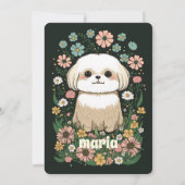 Laat Pawty Dog Puppy Verjaardag Retro Kaart (Achterkant)