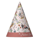 Laat Pawty Pink Dog Puppy Verjaardagsfeestje Feesthoedjes (Links)