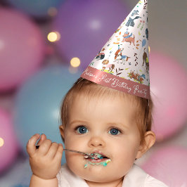 Laat Pawty Pink Dog Puppy Verjaardagsfeestje Feesthoedjes