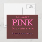 Laat Pink enkel een Kleur opnieuw maken Briefkaart (Voorkant / Achterkant)