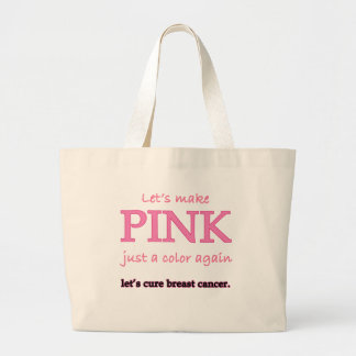 Laat Pink enkel een Kleur opnieuw maken Grote Tote Bag