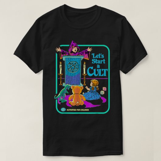 Laat Plat Begin een  Cult T-shirt (Design voorkant)