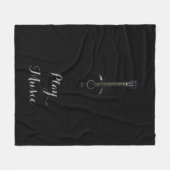 Laat Play Guitar Music  Fleece Blanket (Voorkant (Horizontaal))