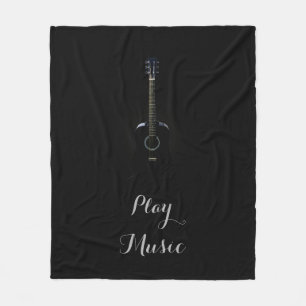 Laat Play Guitar Music  Fleece Blanket Deken