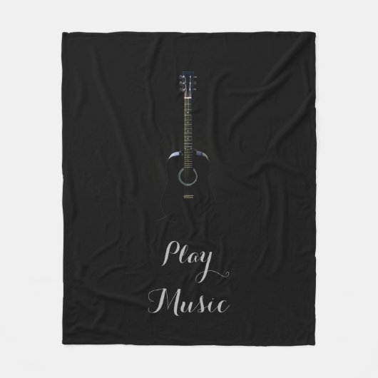 Laat Play Guitar Music  Fleece Blanket Deken (Voorkant)