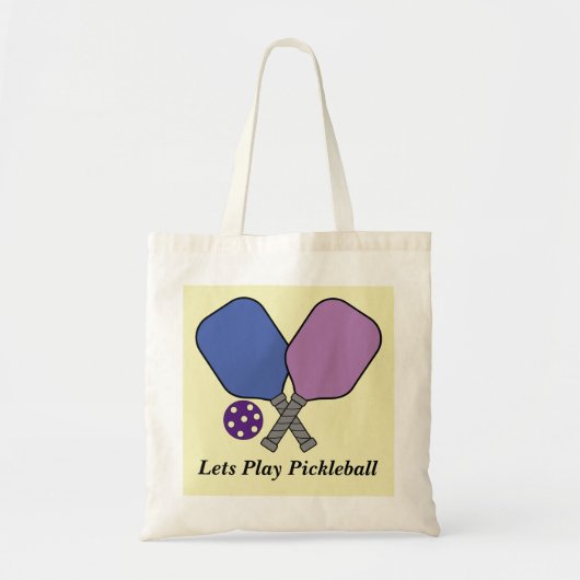 Laat Play Pickleball Tote Bag (Voorkant)