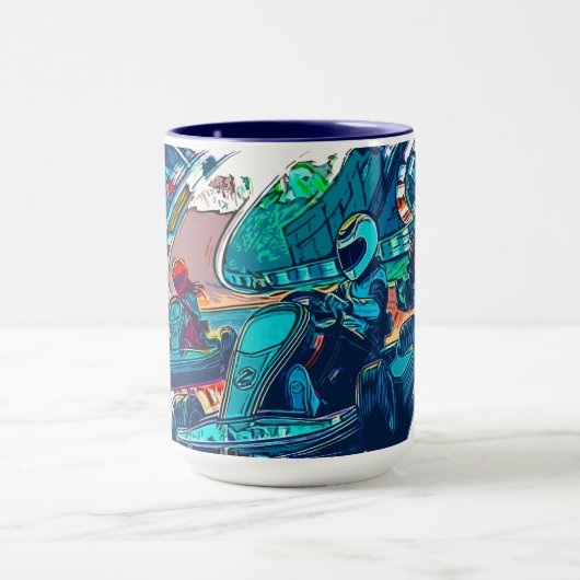 Laat Race. - Go Kart Racers Mok (Midden)