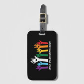 Laat racisme verkeerde hartzanden maken bagagelabel (Voorkant (verticaal))