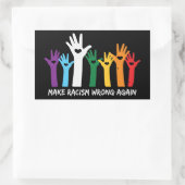 Laat racisme verkeerde hartzanden maken rechthoekige sticker (Tas)