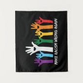 Laat racisme verkeerde hartzanden maken wandkleed (Voorkant)