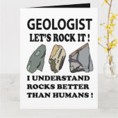 Laat Rock IT Geologist Wenskaart Kaart (Gele Bloem)