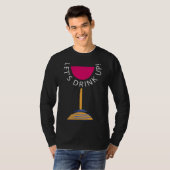 Laat rode Drink omhoog T-shirt (Voorkant volledig)