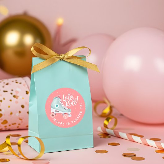 Laat Roll Fun Retro Throwback Rollerskating Vibe Ronde Sticker