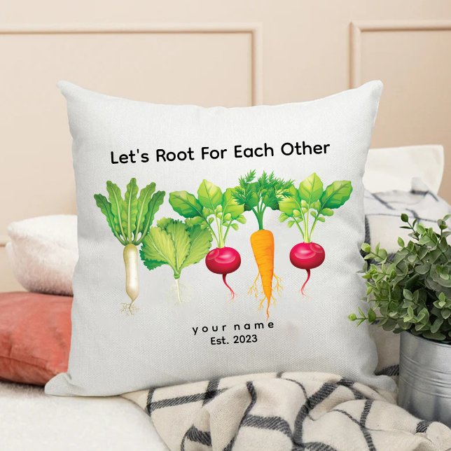 Laat root voor elkaar / Plant liefhebber tuinieren Kussen (Lets Root For Each Other / Plant Lover Gardening Throw Pillow)