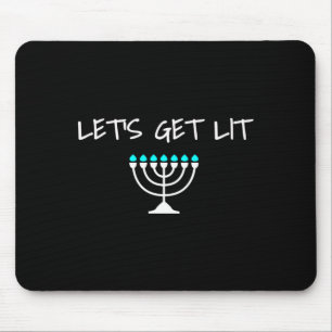 Laat S Licht Gezet Joodse Hanukkah Menorah Chanukk Muismat