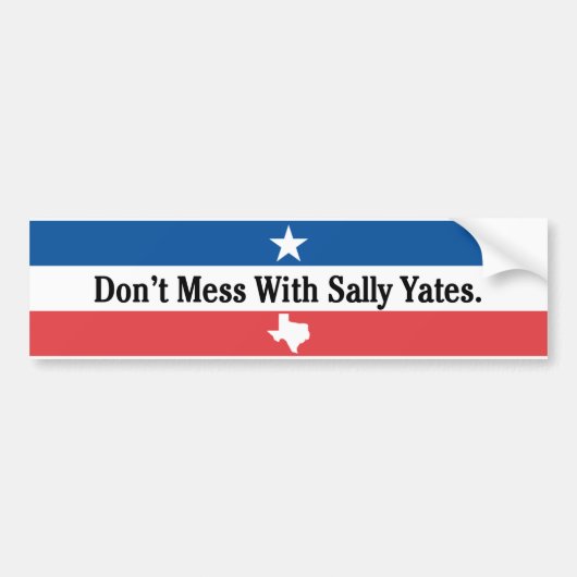 Laat Sally Yates met rust Bumpersticker (Voorkant)