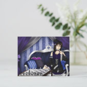 Laat schaakschaak spelen briefkaart (Staand voorkant)