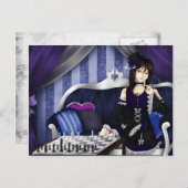 Laat schaakschaak spelen briefkaart (Voorkant / Achterkant)