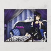 Laat schaakschaak spelen briefkaart (Voorkant)