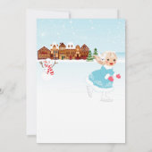 Laat Schaats verjaardagsuitnodiging Kaart (Achterkant)