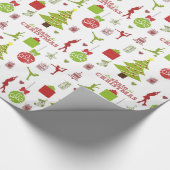 Laat Schaats voor kerstpapier Cadeaupapier (Hoek)