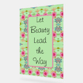 Laat schoonheid de weg wijzen acryl bord (Hoek)