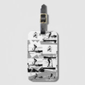 Laat scoot rond - Stunt scooter rijder Bagagelabel (Voorkant (verticaal))