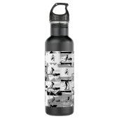 Laat scoot rond - Stunt scooter rijder Waterfles (Voorkant)