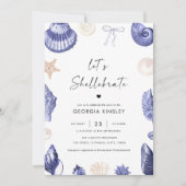 Laat Shellebrate Blue Zee Nautical Boy Baby shower Kaart (Voorkant)