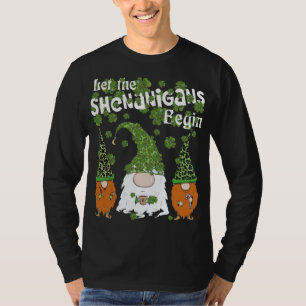 Laat Shenanigans beginnen kabouters Groene Klavers T-shirt