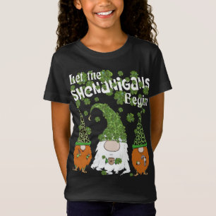 Laat Shenanigans beginnen kabouters Groene Klavers T-shirt