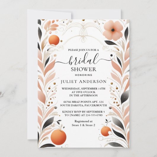 Laat Sinaasappel 70s 80s 90s Roze Kleurrijk Vrijge Kaart (Voorkant)