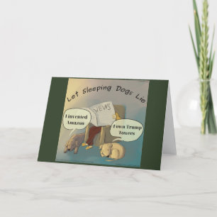 Laat Slaande Honden Liggen LTCartoons Wenskaart Kaart