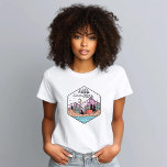 Laat slapen onder de sterren Camper Camping T-shir T-shirt<br><div class="desc">Het t-shirt van een enthousiaste camper met de quote: laat slapen onder de sterren,  met een wildernisscène met bergen,  bomen en een tent.</div>