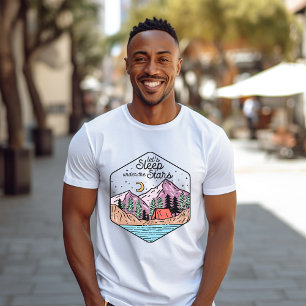Laat slapen onder de sterren Camper Camping T-shirt