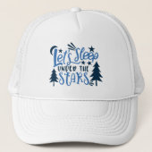 Laat slapen onder de sterren Moon Forest Camping Trucker Pet (Voorkant)