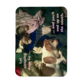 Laat slapende honden liggen / eindigen op de bank  magneet (Verticaal)