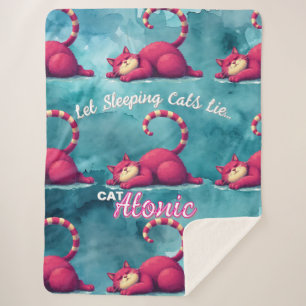 Laat slapende katten Catatonic Sherpa deken liggen