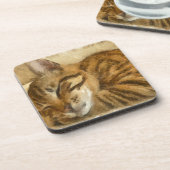 Laat slapende katten likken potloodschets onderzetter (Linkerzijde)