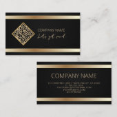 Laat sociale sociale media QR-code halen Visitekaartje (Voorkant / Achterkant)