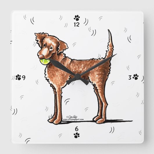 Laat Spel Chessie Vierkante Klok (Voorkant)