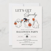 Laat Spooky Ghost Halloween Party Uitnodiging krij (Voorkant)