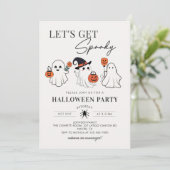 Laat Spooky Ghost Halloween Party Uitnodiging krij (Staand voorkant)