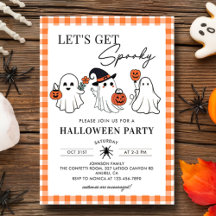 Laat Spooky Ghost Halloween Party Uitnodiging krij